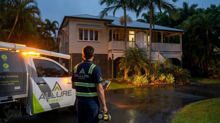 After hours emergency electrician responding to an urgent electrical issue at a home in Clifton Beach QLD